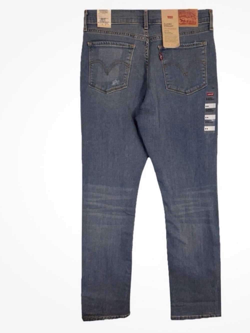 NWT Levi’s Straight Jeans Stretch New Distressed size 8 10 12 14 16 16W 18W 20W - Picture 11 of 11